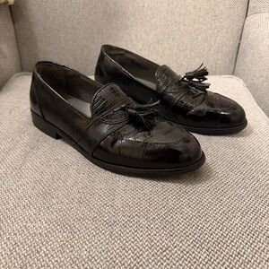 Men’s Stacy Adams Santana II Moc Toe Tassel Slip-On Snake loafers Sz 9